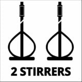 EINHELL Mescolatore per malta e vernice TE-MX 1600-2 CE Twin, Agitatore rosso/Nero