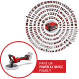 EINHELL Power X-Change lucidatrice a batteria CE-CP 18/180 Li E-Solo, 18Volt, Macchina di lucidatura rosso/Nero