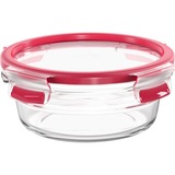 Emsa CLIP & CLOSE N1040300 recipiente per cibo Rotondo Scatola 0,6 L Trasparente 1 pz, Casella trasparente/Rosso, Scatola, Rotondo, 0,6 L, Trasparente, Vetro, 420 °C