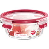 Emsa CLIP & CLOSE N1040300 recipiente per cibo Rotondo Scatola 0,6 L Trasparente 1 pz, Casella trasparente/Rosso, Scatola, Rotondo, 0,6 L, Trasparente, Vetro, 420 °C