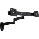 Ergotron 200 Series Dual Monitor Arm 55,9 cm (22") Nero Parete Nero, 11,8 kg, 55,9 cm (22"), 75 x 75 mm, 100 x 100 mm, Nero