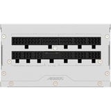 GIGABYTE AORUS ELITE P1000W ICE Alimentatore - PCIe 5.0, 80 PLUS Platinum, Design completamente modulare, Ventola da 120 mm, Compatibile con ATX 3.0, Spina EU, Alimentatore PC bianco, 80 PLUS Platinum, Design completamente modulare, Ventola da 120 mm, Compatibile con ATX 3.0, Spina EU, 1000 W, 100 - 240 V, 50/60 Hz, 15 - 6.5 A, Attivo, 125 W