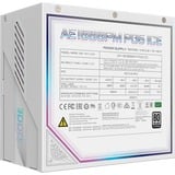 GIGABYTE AORUS ELITE P1000W ICE Alimentatore - PCIe 5.0, 80 PLUS Platinum, Design completamente modulare, Ventola da 120 mm, Compatibile con ATX 3.0, Spina EU, Alimentatore PC bianco, 80 PLUS Platinum, Design completamente modulare, Ventola da 120 mm, Compatibile con ATX 3.0, Spina EU, 1000 W, 100 - 240 V, 50/60 Hz, 15 - 6.5 A, Attivo, 125 W