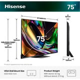 Hisense 75UR8DS RGB MiniLED, Televisore LED Nero/grigio scuro
