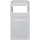 Kingston DataTraveler 256GB Micro 200MB/s Metal USB 3.2 Gen 1, Chiavetta USB argento, 256 GB, USB tipo A, 3.2 Gen 1 (3.1 Gen 1), 200 MB/s, Senza coperchio, Argento