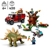LEGO Jurassic World Missione dinosauro: scoperta dello stegosauro, Giochi di costruzione Set da costruzione, 6 anno/i, Plastica, 420 pz, 788 g