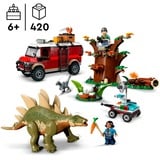 LEGO Missione dinosauro: scoperta dello stegosauro, Giochi di costruzione Set da costruzione, 6 anno/i, Plastica, 420 pz, 788 g