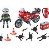 PLAYMOBIL City Action Moto dei vigili del fuoco sul luogo dell'incidente, Giochi di costruzione 