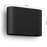 Philips Hue White & Color Ambiance Dymera lampada da parete, Luce LED Nero