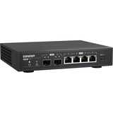 QNAP QSW-2104-2S switch di rete Non gestito 2.5G Ethernet Nero Non gestito, 2.5G Ethernet