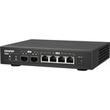 QNAP QSW-2104-2S switch di rete Non gestito 2.5G Ethernet Nero Non gestito, 2.5G Ethernet