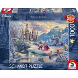 Schmidt Spiele Thomas Kinkade Studios: Disney - La Bella e la Bestia, Incantevole Sera d'Inverno 
