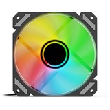 Sharkoon SHARK Mirror RGB PWM REVERSE, Ventola Nero