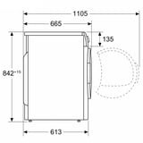 Siemens iQ700 WQ46B2D41 asciugatrice Libera installazione Caricamento frontale 9 kg Bianco, Pompa di calore di condensazione asciugatrice bianco, Libera installazione, Caricamento frontale, Pompa di calore, Bianco, Manopola, Touch, Sinistra