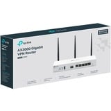 TP-Link FESTA FR365 router wireless Gigabit Ethernet Dual-band (2.4GHz + 5GHz or 2.4GHz + 6GHz) Bianco Wi-Fi 6 (802.11ax), Dual-band (2.4GHz + 5GHz or 2.4GHz + 6GHz), Collegamento ethernet LAN, Bianco, Router da tavolo