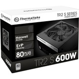 Thermaltake TRS-600AH2NK alimentatore per computer 600 W 20+4 pin ATX ATX Nero Nero, 600 W, 230 V, 50 - 60 Hz, 8 A, Attivo, 105 W