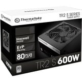 Thermaltake TRS-600AH2NK alimentatore per computer 600 W 20+4 pin ATX ATX Nero, Alimentatore PC Nero, 600 W, 230 V, 50 - 60 Hz, 8 A, Attivo, 105 W
