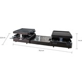 Unold 48755 griglia per raclette 8 persona(e) 1300 W Nero Nero, 8 persona(e), Plastica, Nero, Rettangolare, Alluminio, 21 x 21 mm