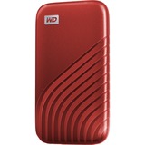 WD My Passport 1000 GB Rosso, Disco a stato solido rosso, 1000 GB, USB tipo-C, 3.2 Gen 2 (3.1 Gen 2), 1050 MB/s, Protezione della password, Rosso