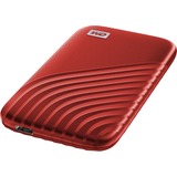 WD My Passport 1000 GB Rosso, Disco a stato solido rosso, 1000 GB, USB tipo-C, 3.2 Gen 2 (3.1 Gen 2), 1050 MB/s, Protezione della password, Rosso