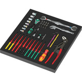 Wera Inserto in schiuma Kraftform Kompakt Wartung Set 1, Set di strumenti Nero/multi colorata