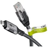 goobay 70699, Scheda di rete Nero/Argento