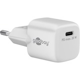 goobay Caricatore rapido USB-C Nano, PD, GaN, 20 Watt, Caricabatterie bianco