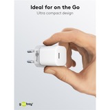 goobay Caricatore rapido USB-C Nano, PD, GaN, 20 Watt, Caricabatterie bianco