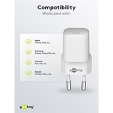 goobay Caricatore rapido USB-C Nano, PD, GaN, 20 Watt, Caricabatterie bianco