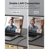 goobay Cavo Ethernet USB-C 3.2 Gen2 connettore > connettore RJ-45, Scheda di rete Nero/Argento