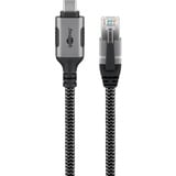 goobay Cavo Ethernet USB-C 3.2 Gen2 connettore > connettore RJ-45, Scheda di rete Nero/Argento