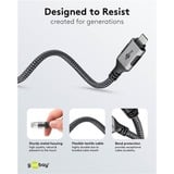 goobay Cavo Ethernet USB-C 3.2 Gen2 connettore > connettore RJ-45, Scheda di rete Nero/Argento