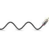 goobay Cavo stereo Cinch Plus Nero/Argento