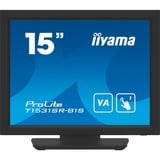 iiyama T1531SR-B1S Monitor PC 38,1 cm (15") 1024 x 768 Pixel XGA LCD Touch screen Nero, Monitor LED Nero (opaco), 38,1 cm (15"), 1024 x 768 Pixel, XGA, LCD, 18 ms, Nero