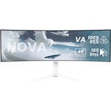 Arozzi AZ-NO-49TUW165, Monitor di gioco bianco