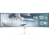 Arozzi Nova 49TUW165, Monitor di gioco bianco
