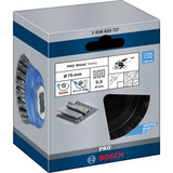 Bosch 2 608 620 727 accessorio per smerigliatrice Spazzola a forma di tazza, Pennello Spazzola a forma di tazza, Acciaio, 7,5 cm, Bosch, Nero, Blu, 0,5 mm