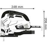Bosch Elektrowerkzeuge seghetto elettrico 650 W 2,6 kg, Puzzle blu/Nero, Multicolore, 9 cm, 2 cm, 1 cm, 6 m/s², 1,5 m/s²