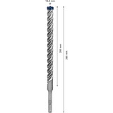Bosch Expert SDS plus-7X Punta per trapano elicoidale 1 pz Martello perforatore, Punta per trapano elicoidale, 1,6 cm, 265 mm, Calcestruzzo duro, 20 cm