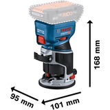 Bosch GKF 18V-8 Professional, 06016C2001, Router blu/Nero