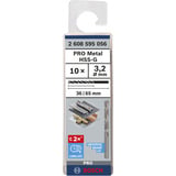 Bosch PRO Punta a spirale HSS-G per metallo, Ø 3,2mm, Trapano 