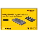 DeLOCK 42027, Disk enclosure grigio
