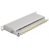 DeLOCK 66871 pezzo di pannello 0.5U, Patch Panel grigio, Grigio, Metallo, 0.5U, 254 mm, 100 mm, 22 mm
