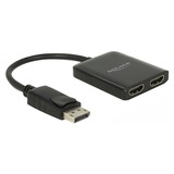 DeLOCK 87769 ripartitore video DisplayPort 2x HDMI, Separatori DisplayPort Nero, DisplayPort, 2x HDMI, 3840 x 2160 Pixel, Nero, Plastica, 1.4/2.2