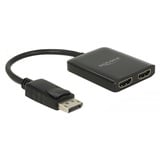 DeLOCK 87769 ripartitore video DisplayPort 2x HDMI, Splitter HDMI Nero, DisplayPort, 2x HDMI, 3840 x 2160 Pixel, Nero, Plastica, 1.4/2.2