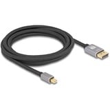 DeLOCK Cavo Mini DisplayPort > DisplayPort 1.4, 8K con HDR Nero/grigio