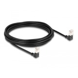 DeLOCK Cavo patch RJ-45 Cat.6a S/FTP, Slim 90° angolato Nero