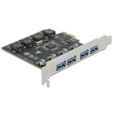 DeLOCK PCIe x1 a 4x USB esterno Tipo-A USB 3.2 Gen 1, Controller USB 