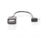 Digitus Adattatore USB 2.0, connettore Micro USB 90° > presa USB-A Nero