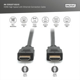 Digitus Cavo HDMI ad alta velocità con Ethernet, tipo A Nero